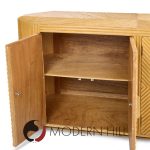 Bielecky Brothers Style Mid Century Split Pencil Reed Bamboo Credenza | Mid Century Modern Furniture - Mid Century Furniture Chicago Bielecky Brothers Style Mid Century Split Pencil Reed Bamboo Credenza