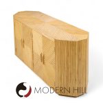 Bielecky Brothers Style Mid Century Split Pencil Reed Bamboo Credenza | Mid Century Modern Furniture - Mid Century Furniture Chicago Bielecky Brothers Style Mid Century Split Pencil Reed Bamboo Credenza