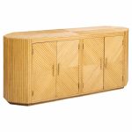 Bielecky Brothers Style Mid Century Split Pencil Reed Bamboo Credenza | Mid Century Modern Furniture - Mid Century Furniture Chicago Bielecky Brothers Style Mid Century Split Pencil Reed Bamboo Credenza