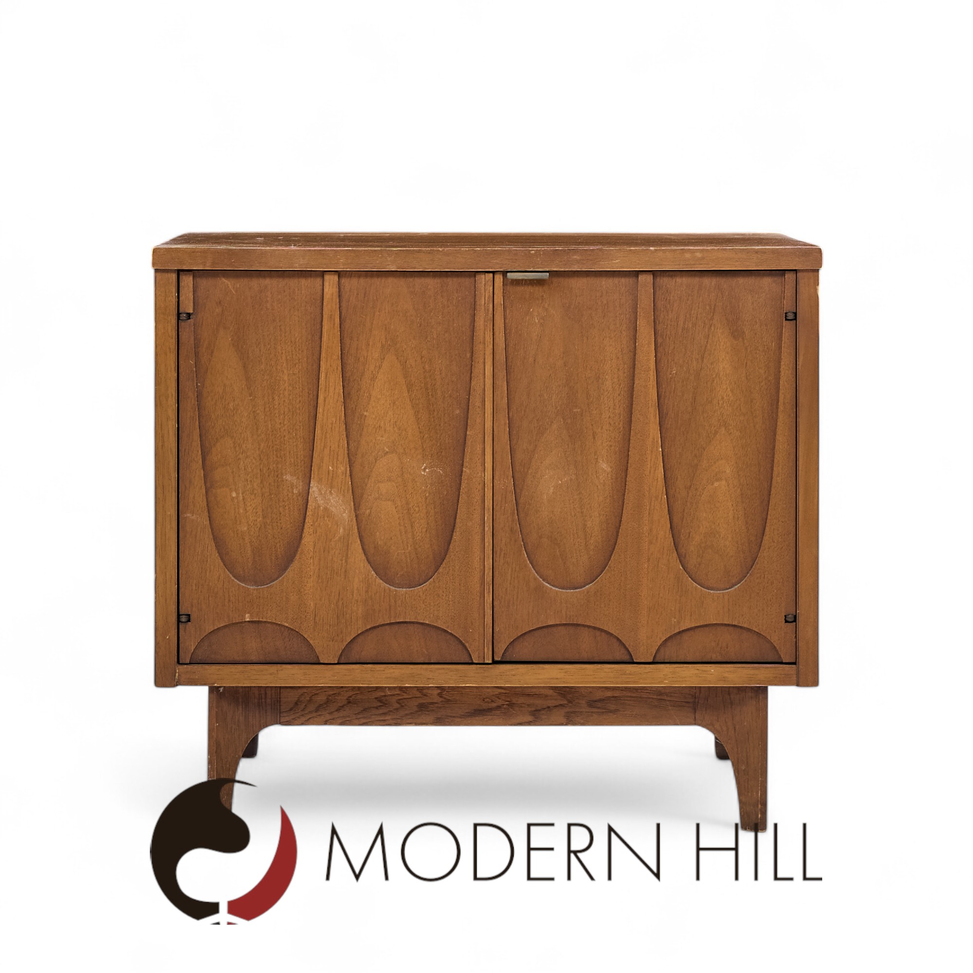 Broyhill Brasilia Mid Century Walnut Commode Nightstand
