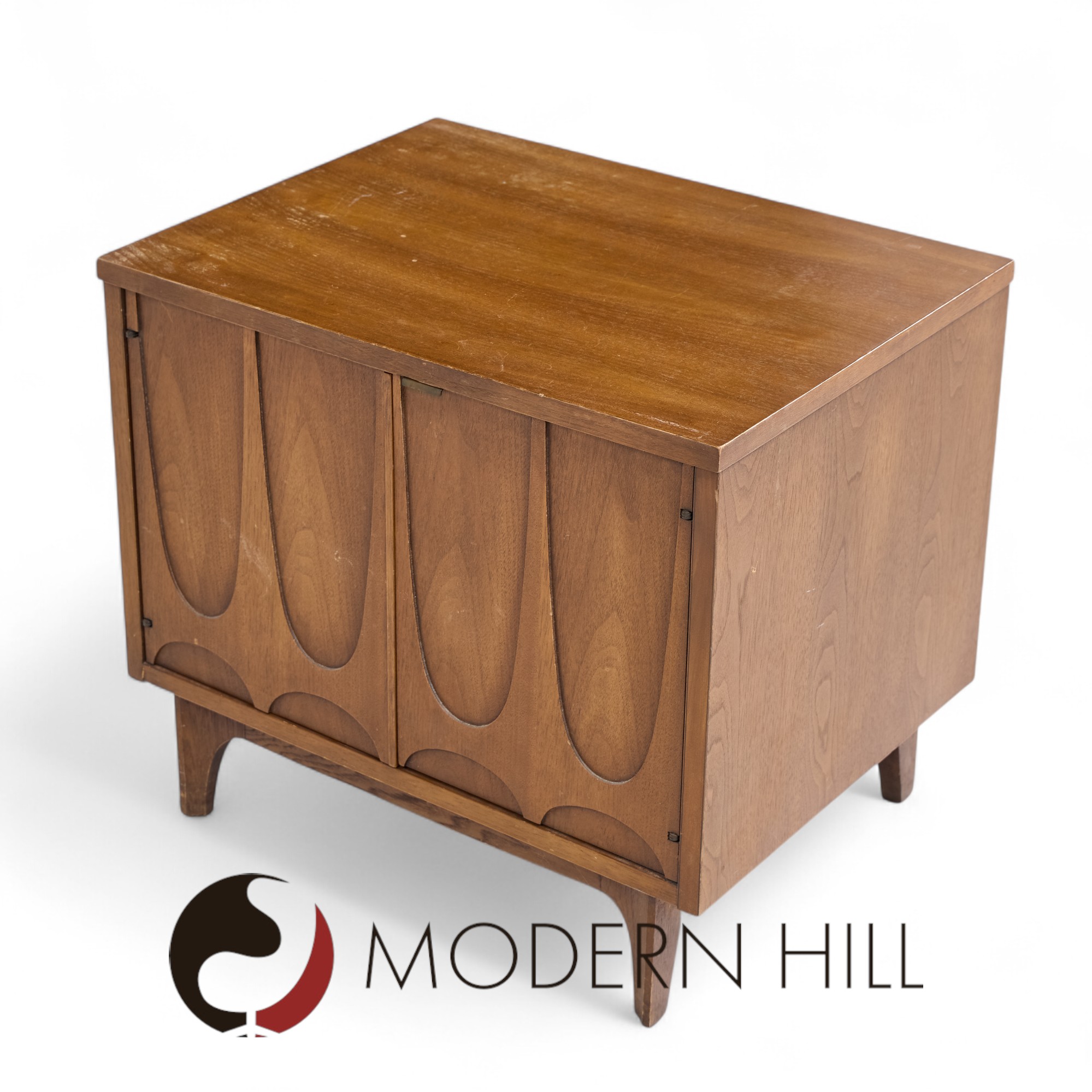 Broyhill Brasilia Mid Century Walnut Commode Nightstand