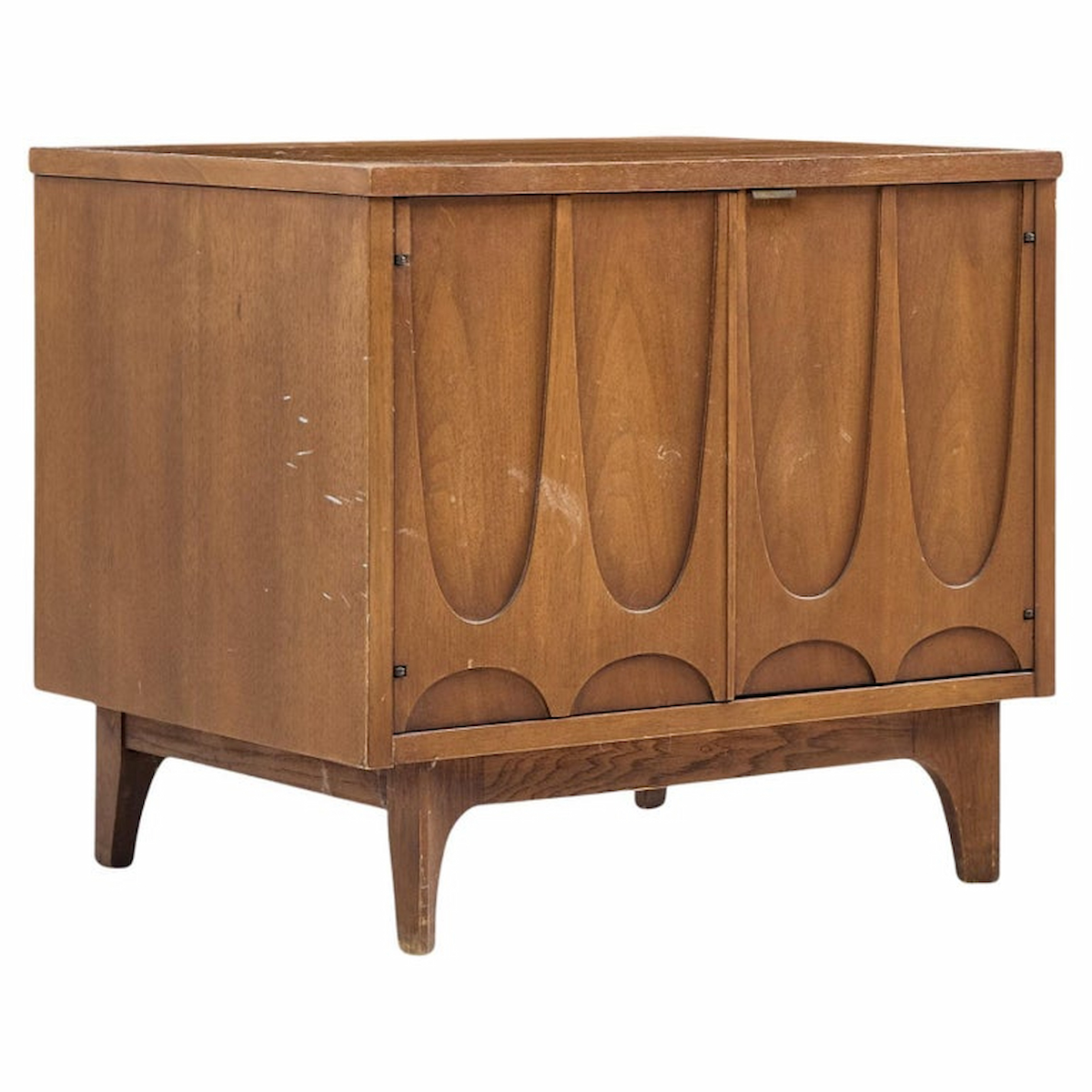 Broyhill Brasilia Mid Century Walnut Commode Nightstand