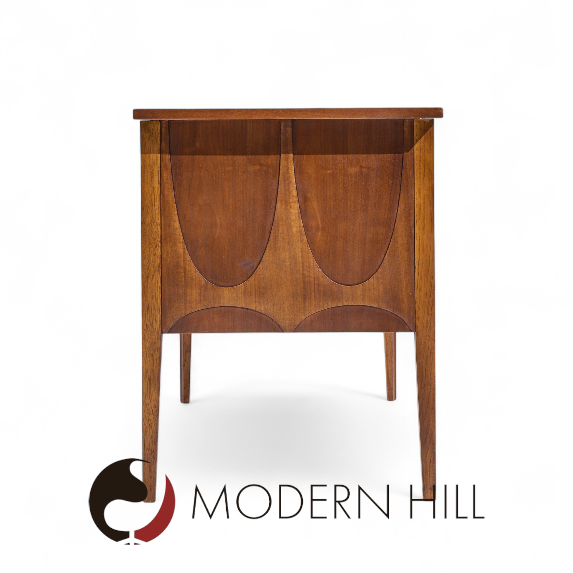 Broyhill Brasilia Mid Century Walnut and Brass Desk