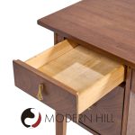 Broyhill Brasilia Mid Century Walnut and Brass Desk