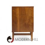 Broyhill Brasilia Mid Century Walnut and Brass Lowboy Dresser