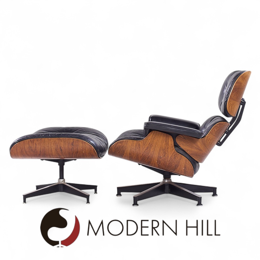 Charles and Ray Eames for Herman Miller Mid Century Rosewood Lounge Chair and Ottoman