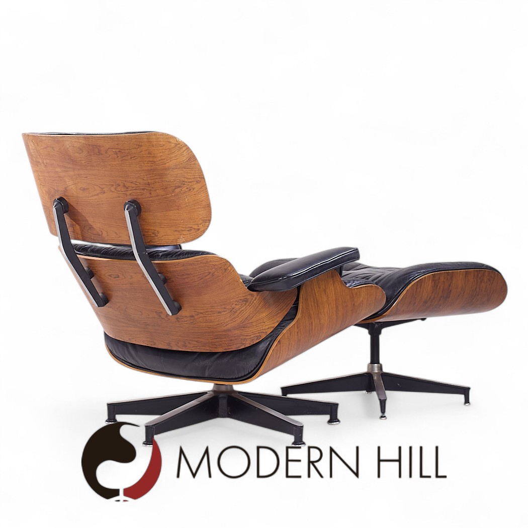 Charles and Ray Eames for Herman Miller Mid Century Rosewood Lounge Chair and Ottoman