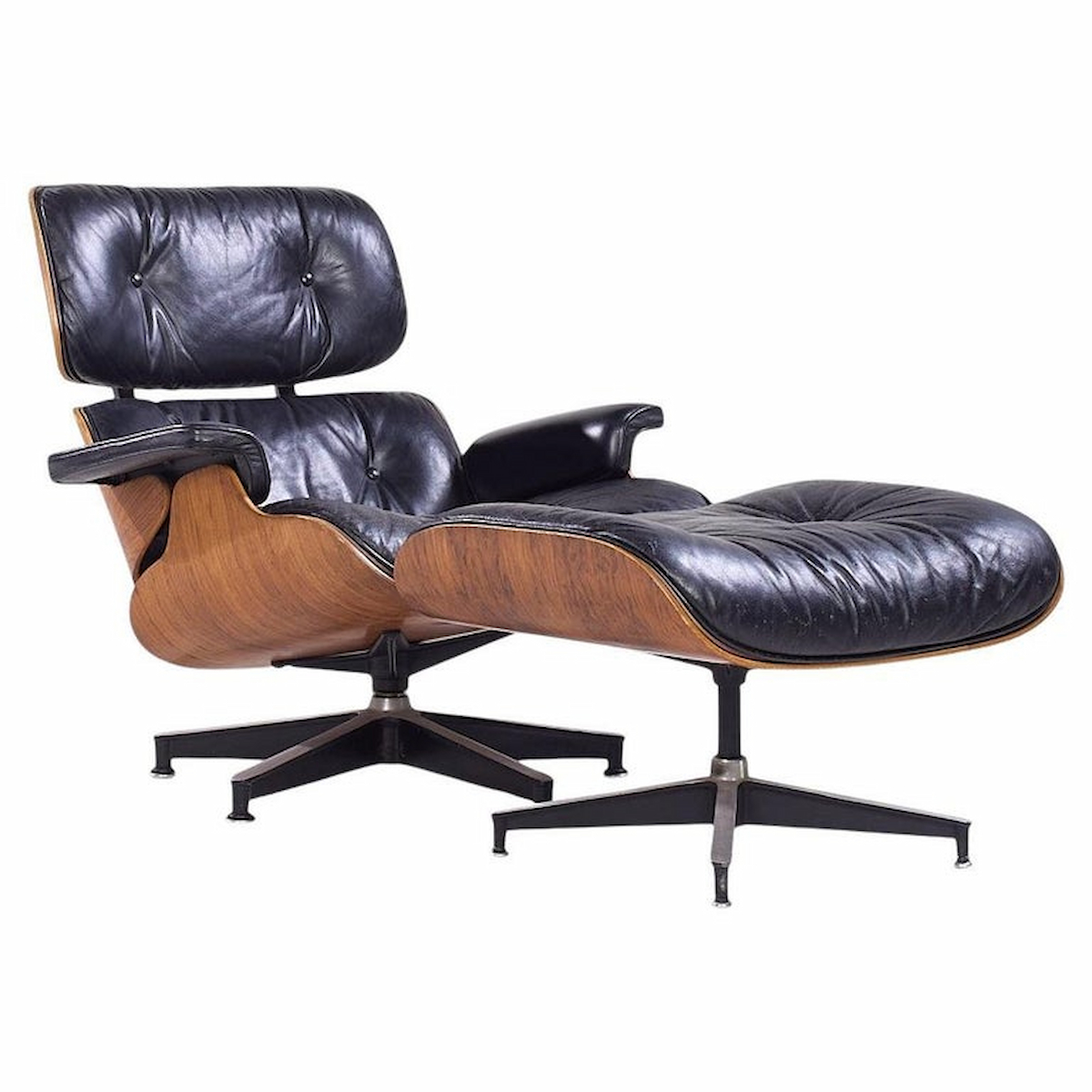 Charles and Ray Eames for Herman Miller Mid Century Rosewood Lounge Chair and Ottoman