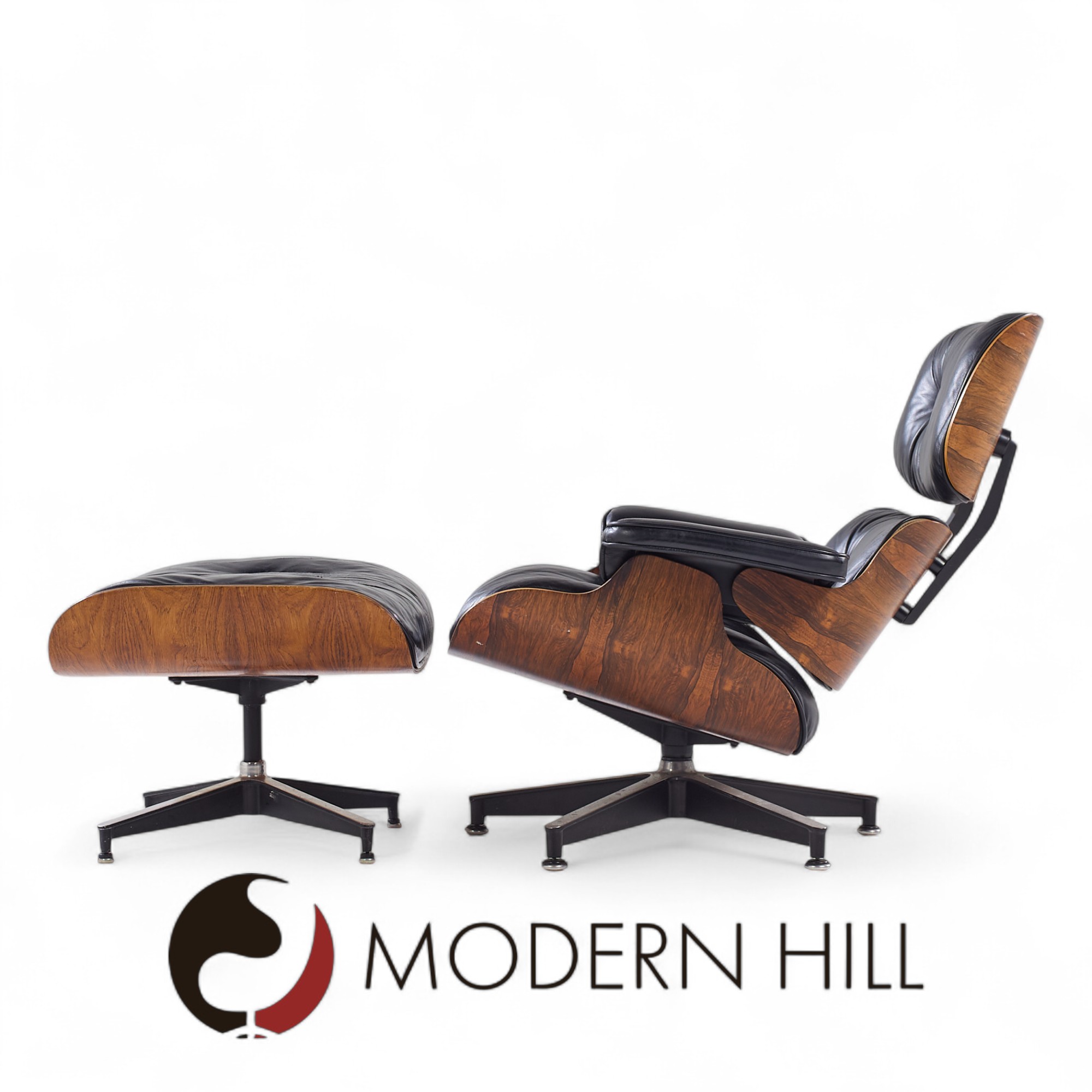 Charles and Ray Eames for Herman Miller Mid Century Rosewood Lounge Chair with Ottoman