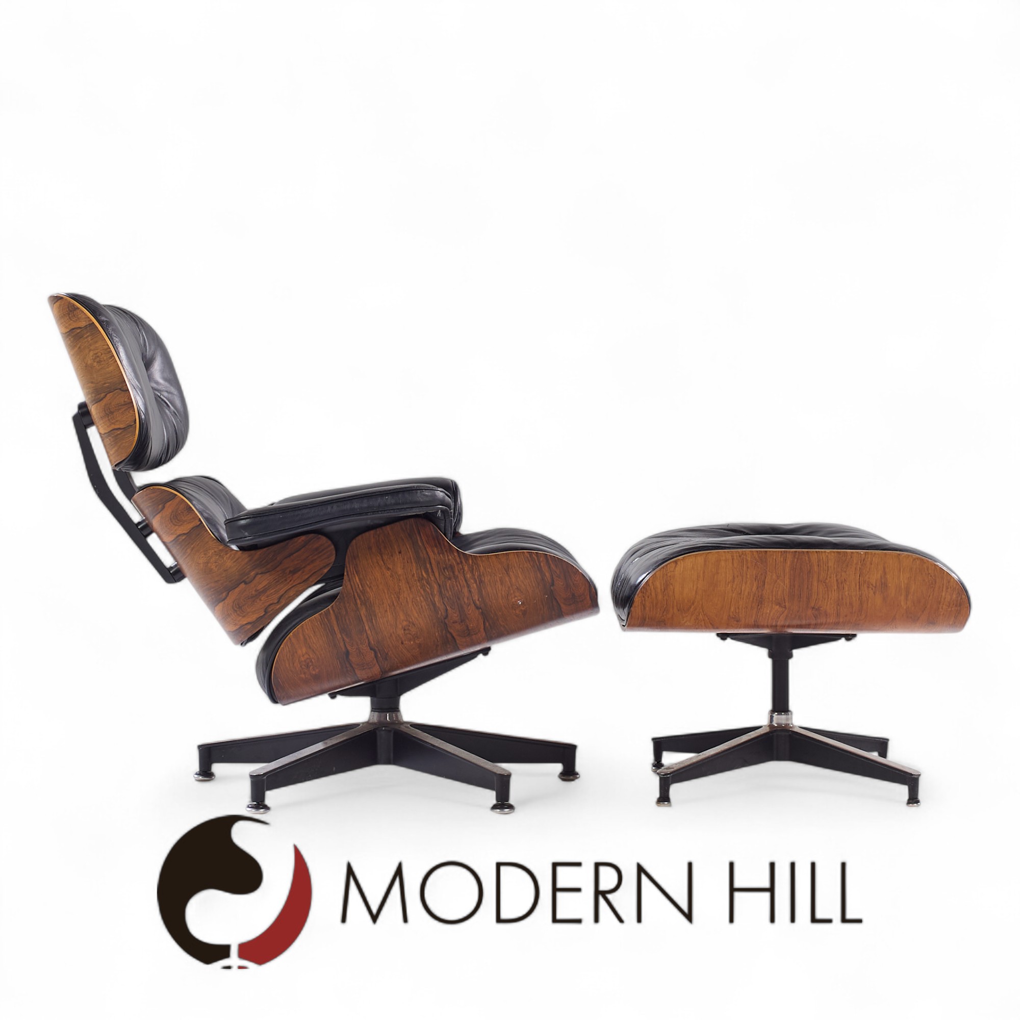Charles and Ray Eames for Herman Miller Mid Century Rosewood Lounge Chair with Ottoman