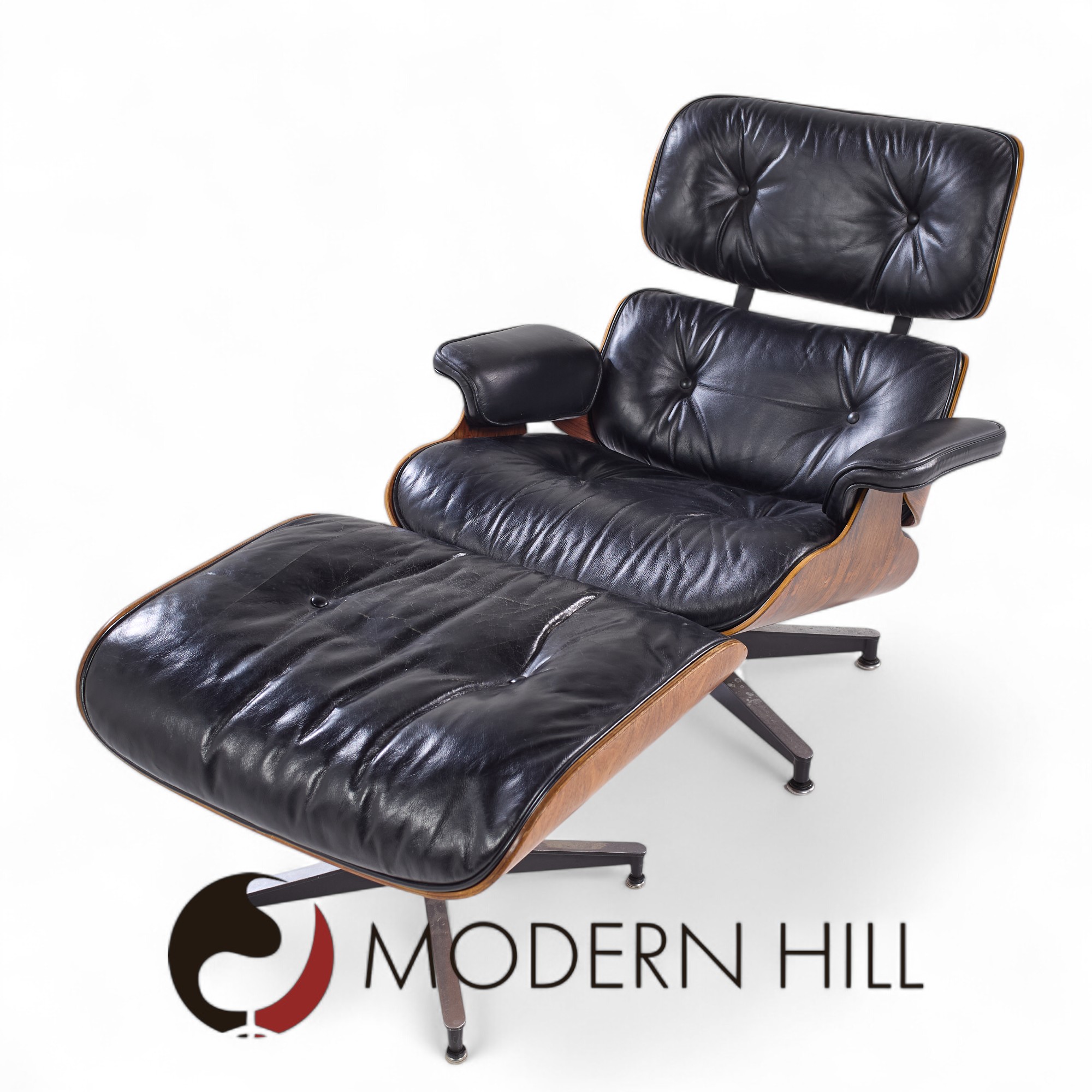 Charles and Ray Eames for Herman Miller Mid Century Rosewood Lounge Chair with Ottoman