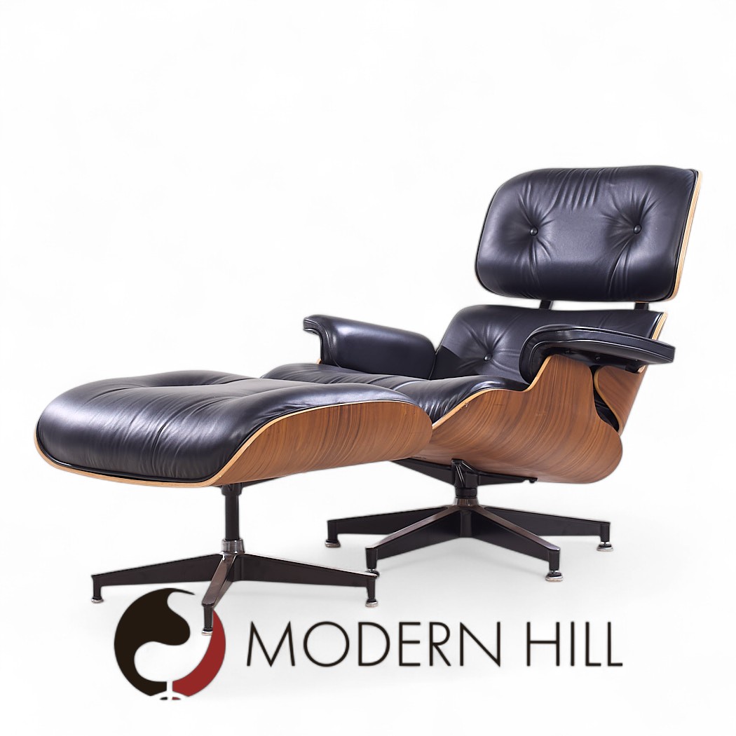 Charles and Ray Eames for Herman Miller Mid Century Walnut Eames Lounge Chair with Ottoman