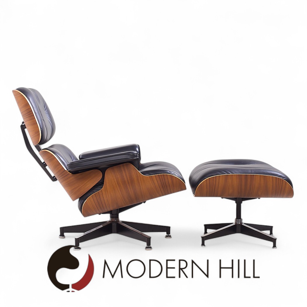 Charles and Ray Eames for Herman Miller Mid Century Walnut Eames Lounge Chair with Ottoman