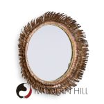 Curtis Jere Mid Century Brutalist Copper and Brass Eyelash Mirror | Mid Century Modern Furniture - Mid Century Furniture Chicago Curtis Jere Mid Century Brutalist Copper and Brass Eyelash Mirror