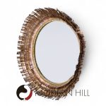 Curtis Jere Mid Century Brutalist Copper and Brass Eyelash Mirror | Mid Century Modern Furniture - Mid Century Furniture Chicago Curtis Jere Mid Century Brutalist Copper and Brass Eyelash Mirror