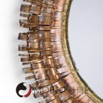 Curtis Jere Mid Century Brutalist Copper and Brass Eyelash Mirror | Mid Century Modern Furniture - Mid Century Furniture Chicago Curtis Jere Mid Century Brutalist Copper and Brass Eyelash Mirror