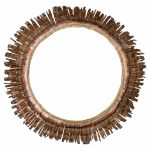 Curtis Jere Mid Century Brutalist Copper and Brass Eyelash Mirror | Mid Century Modern Furniture - Mid Century Furniture Chicago Curtis Jere Mid Century Brutalist Copper and Brass Eyelash Mirror