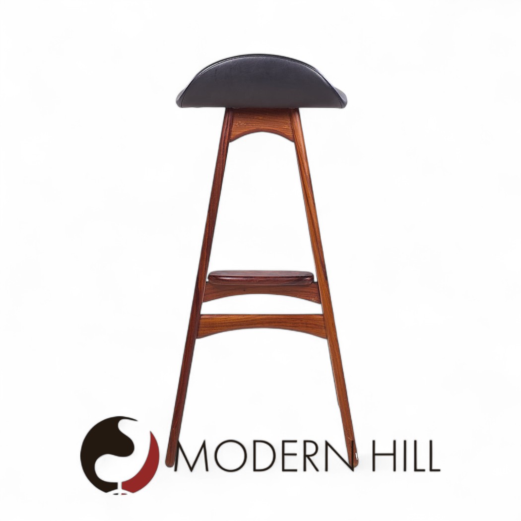 Erik Buch for Oddense Møbler Od-61 Mid Century Danish Rosewood Bar Stools - Set of 4