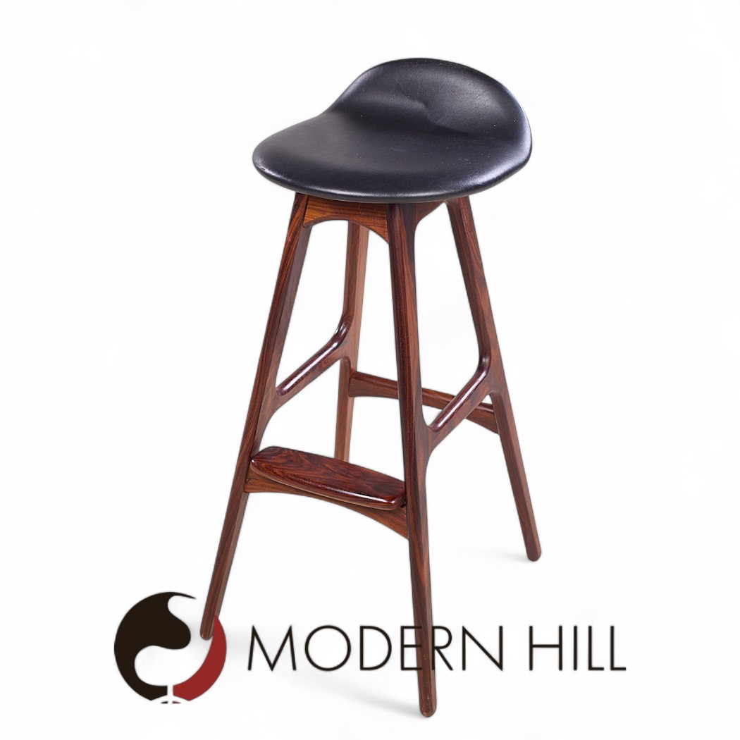 Erik Buch for Oddense Møbler Od-61 Mid Century Danish Rosewood Bar Stools - Set of 4
