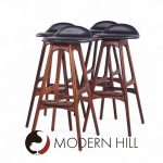 Erik Buch for Oddense Møbler Od-61 Mid Century Danish Rosewood Bar Stools - Set of 4 | Mid Century Modern Furniture - Mid Century Furniture Chicago Erik Buch for Oddense Møbler Od-61 Mid Century Danish Rosewood Bar Stools - Set of 4