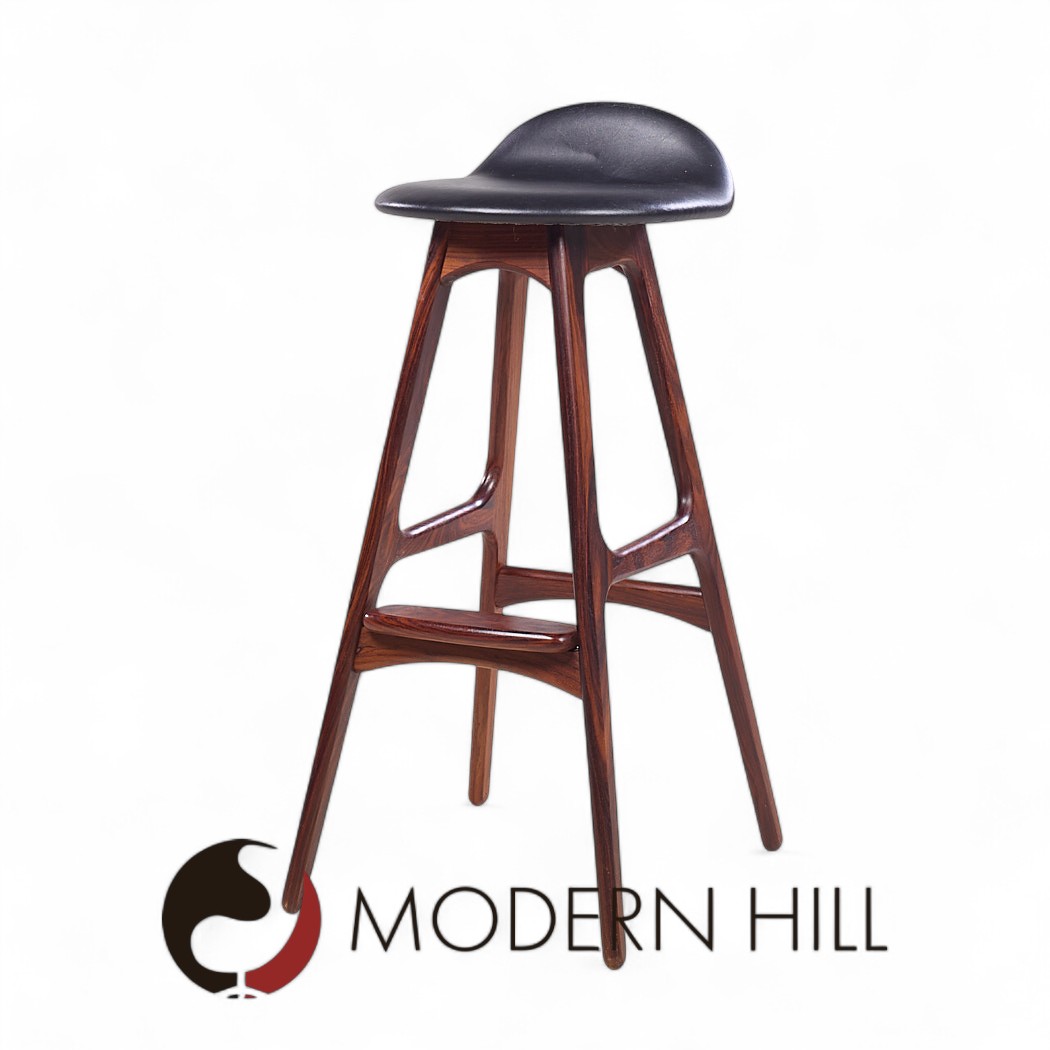 Erik Buch for Oddense Møbler Od-61 Mid Century Danish Rosewood Bar Stools - Set of 4