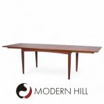 Falster Møbelfabrik Mid Century Teak Expanding Hidden Leaf Dining Table with 2 Leaves