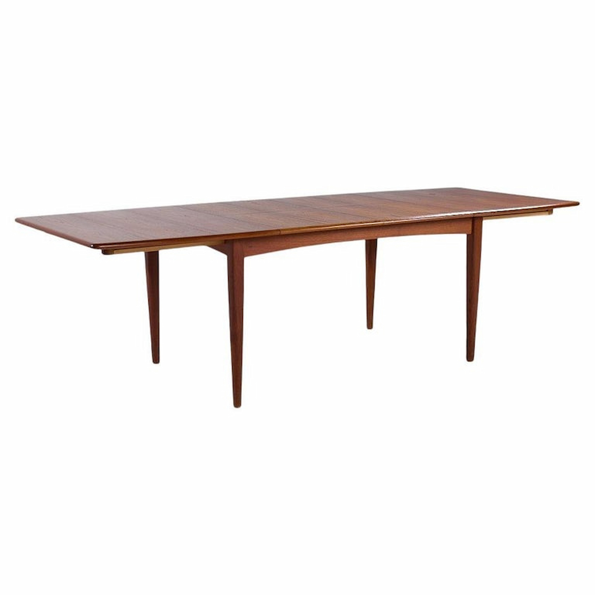 Falster Møbelfabrik Mid Century Teak Expanding Hidden Leaf Dining Table with 2 Leaves