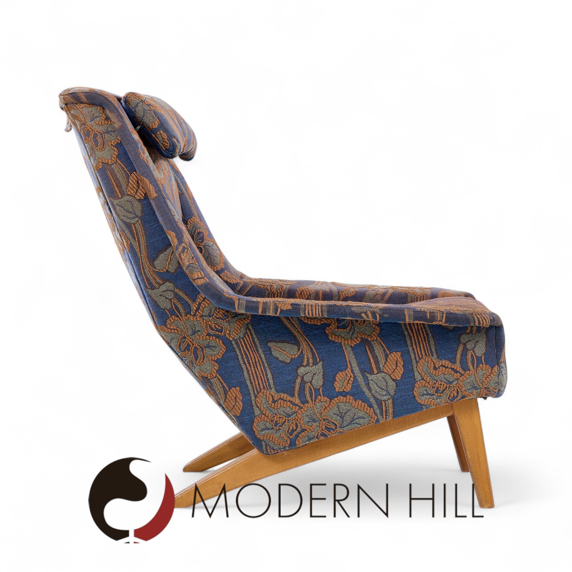 Folke Ohlsson for Dux Mid Century Swedish Teak Lounge Chairs - Pair