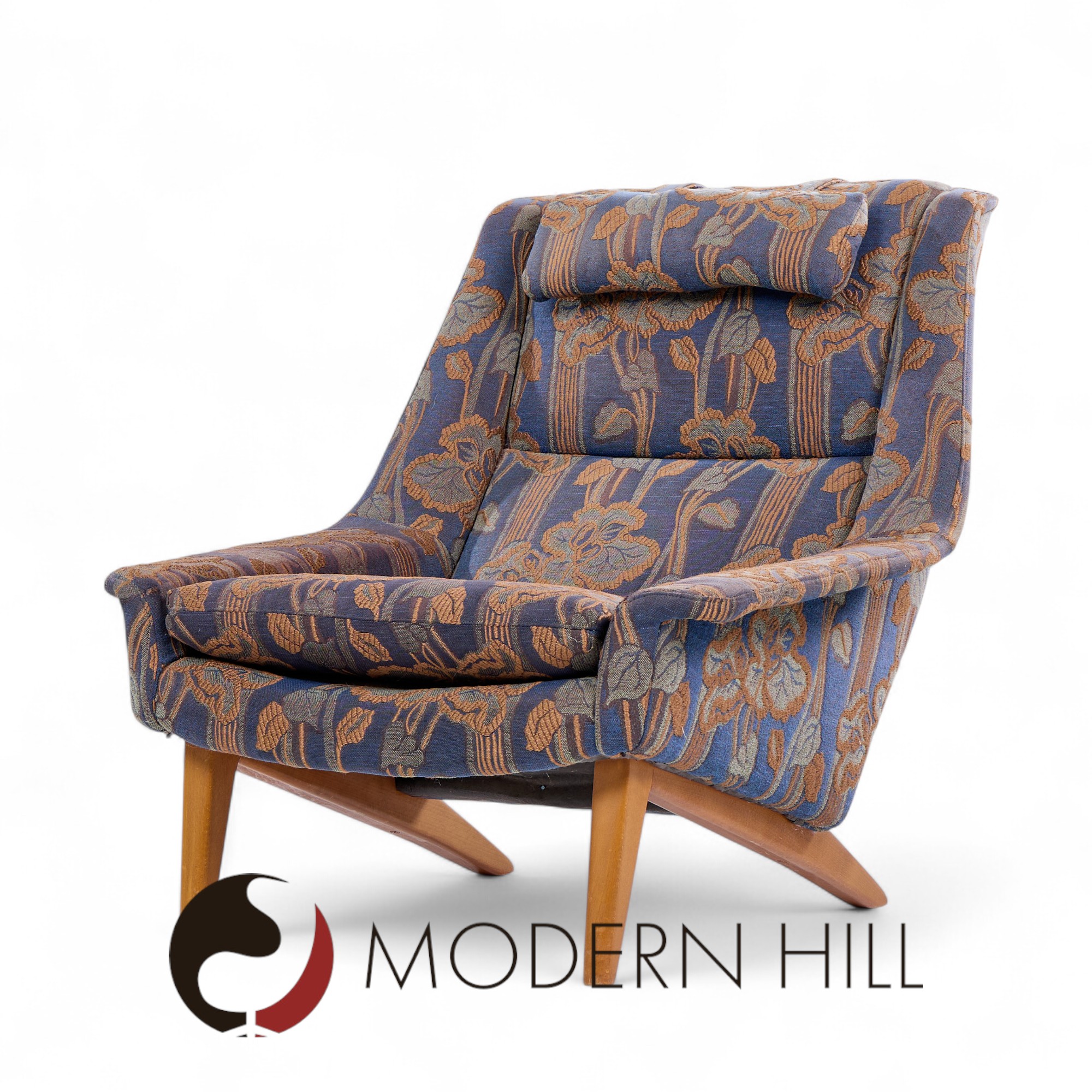 Folke Ohlsson for Dux Mid Century Swedish Teak Lounge Chairs - Pair