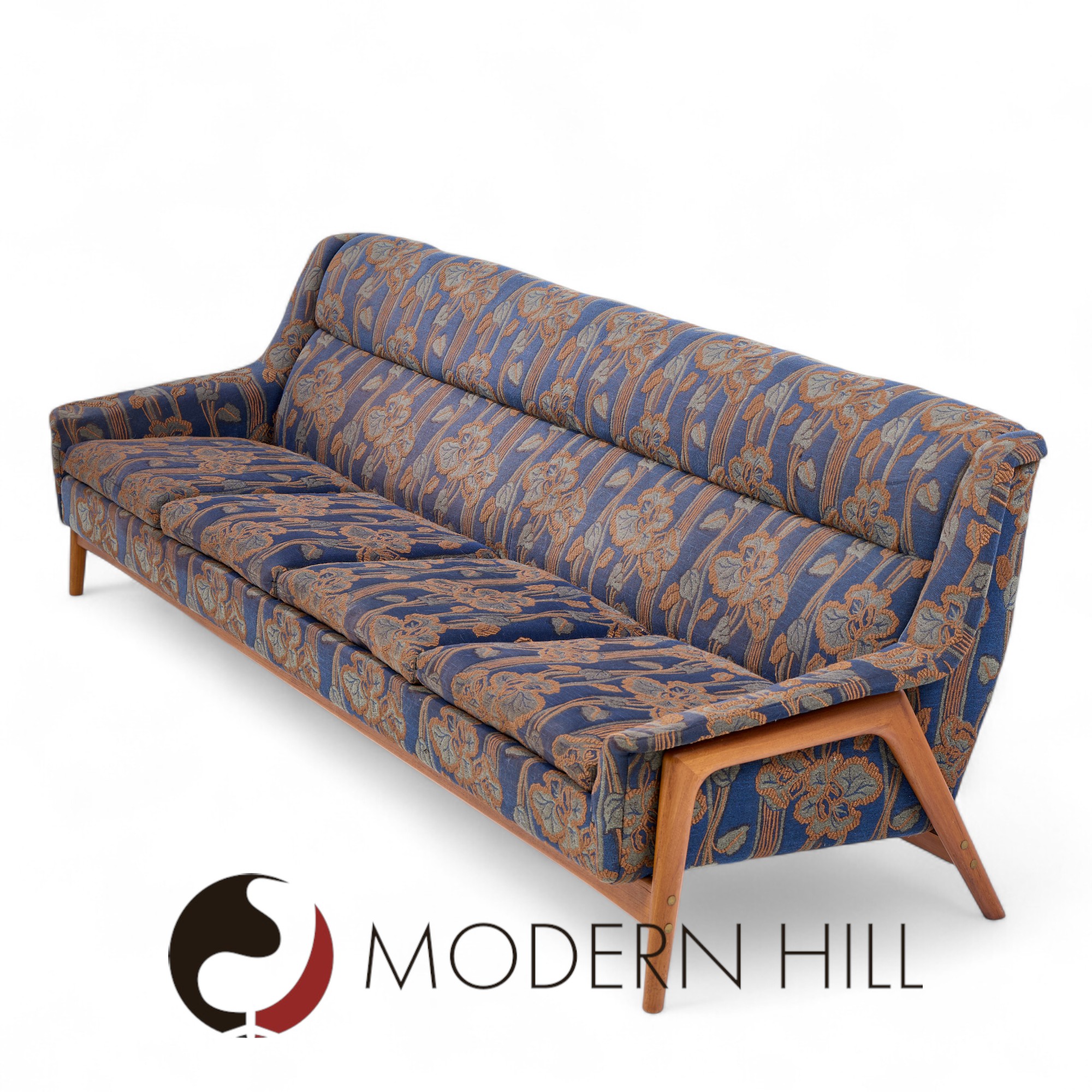 Folke Ohlsson for Dux Mid Century Swedish Teak Sofa