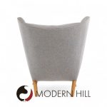 Hans Wegner for Ap Stolen Ap19 Mid Century Papa Bear Chair and Ottoman