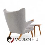 Hans Wegner for Ap Stolen Ap19 Mid Century Papa Bear Chair and Ottoman