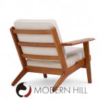 Hans Wegner for Getama Ge-290 Mid Century Danish Teak Low Back Lounge Chairs - Pair