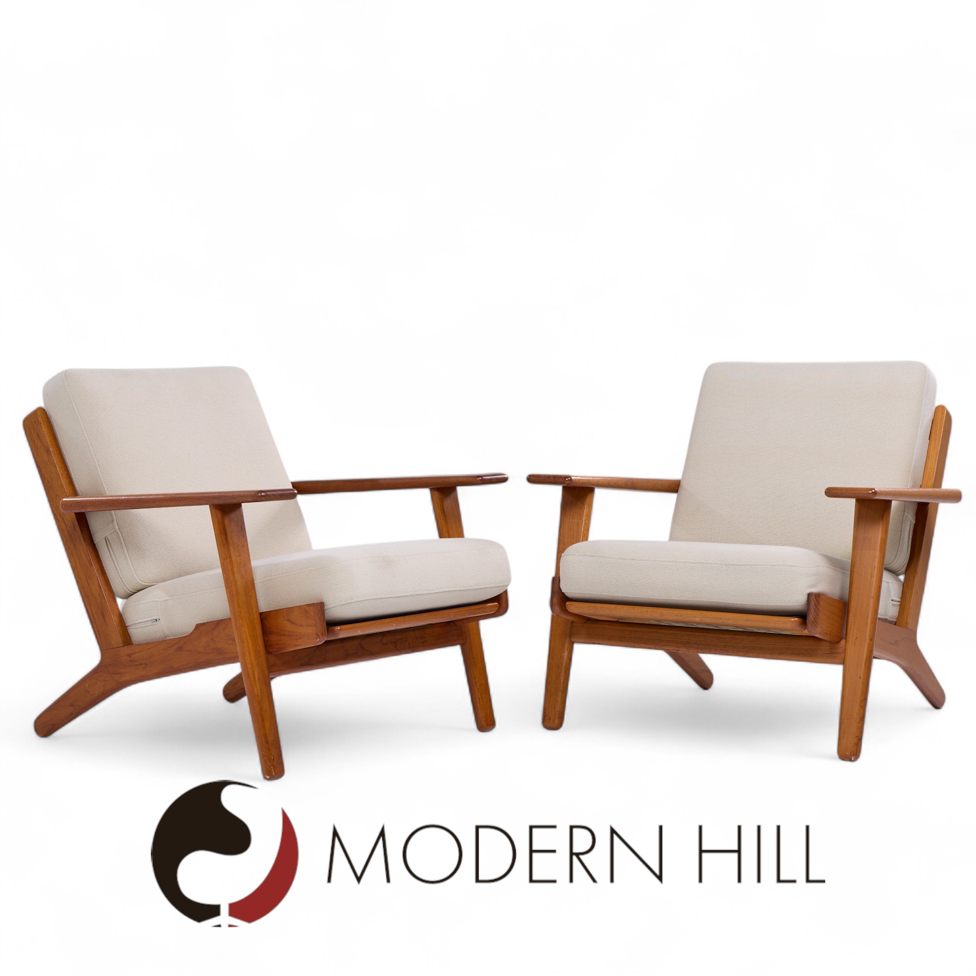 Hans Wegner for Getama GE-290 Mid Century Danish Teak Low Back