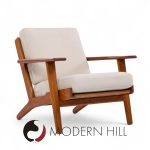 Hans Wegner for Getama Ge-290 Mid Century Danish Teak Low Back Lounge Chairs - Pair