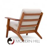 Hans Wegner for Getama Ge-290 Mid Century Danish Teak Low Back Lounge Chairs - Pair