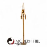 Ingo Maurer Style Mid Century Palm Fan Floor Lamp
