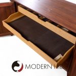 Jack Cartwright for Founders Mid Century Walnut and Cane Front Credenza | Mid Century Modern Furniture - Mid Century Furniture Chicago Jack Cartwright for Founders Mid Century Walnut and Cane Front Credenza