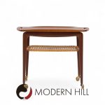 Johannes Andersen for Cfc Silkeborg Mid Century Danish Teak Bar Serving Cart | Mid Century Modern Furniture - Mid Century Furniture Chicago Johannes Andersen for Cfc Silkeborg Mid Century Danish Teak Bar Serving Cart