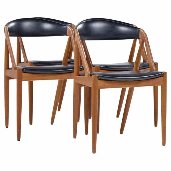 Kai Kristiansen Model 31 Mid Century Danish Teak Dining Chairs - Set of 4