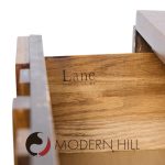 Lane Staccato Brutalist Mid Century Walnut Highboy Dresser