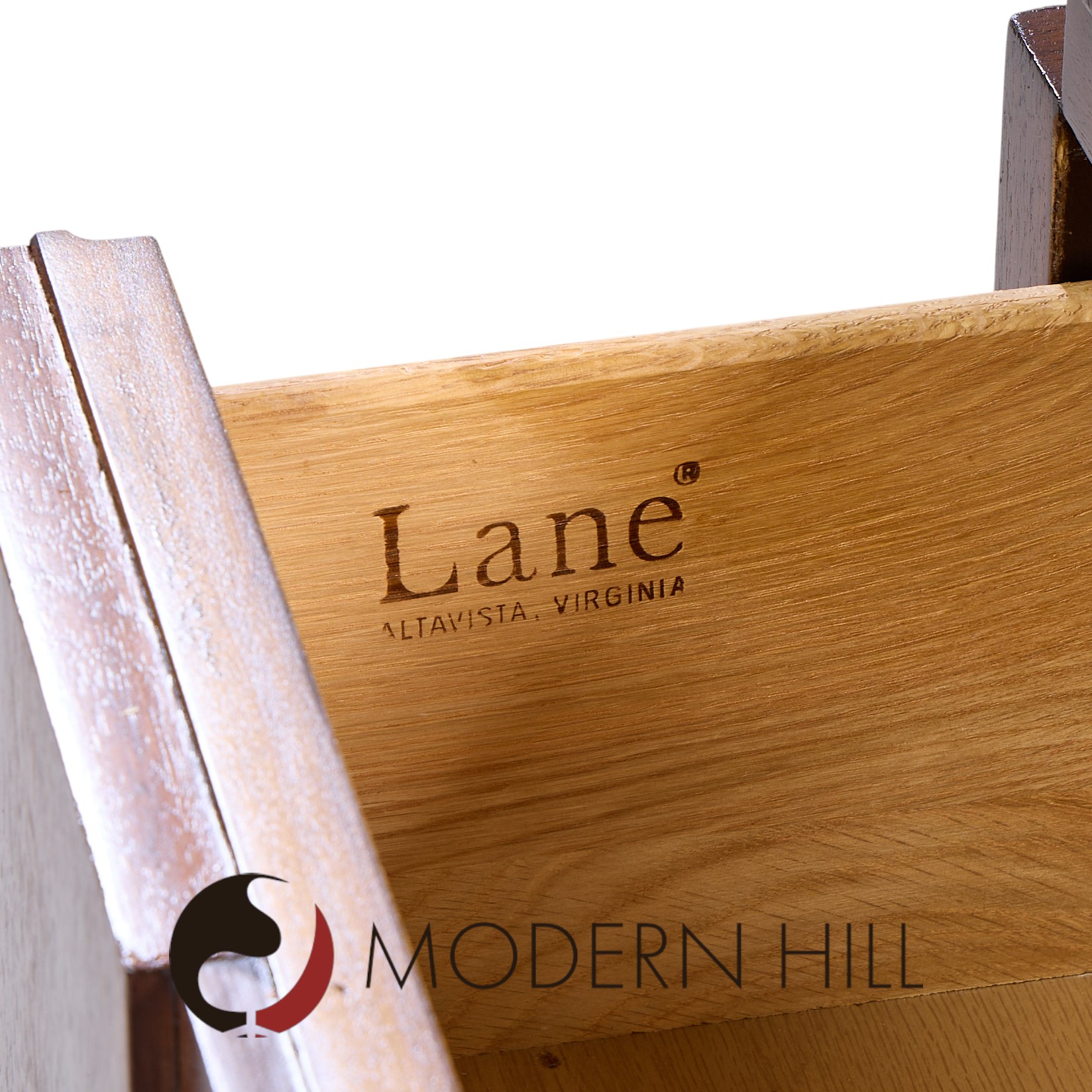 Lane Staccato Brutalist Mid Century Walnut Lowboy Dresser