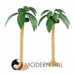 Mario Torres Lopez Style Mid Century Sculptural Rattan Palm Tree Lamps - Pair | Mid Century Modern Furniture - Mid Century Furniture Chicago Mario Torres Lopez Style Mid Century Sculptural Rattan Palm Tree Lamps - Pair