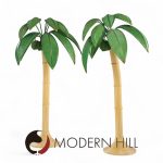 Mario Torres Lopez Style Mid Century Sculptural Rattan Palm Tree Lamps - Pair | Mid Century Modern Furniture - Mid Century Furniture Chicago Mario Torres Lopez Style Mid Century Sculptural Rattan Palm Tree Lamps - Pair