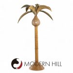 Mario Torres Lopez Style Mid Century Sculptural Rattan Palm Tree Lamps - Pair | Mid Century Modern Furniture - Mid Century Furniture Chicago Mario Torres Lopez Style Mid Century Sculptural Rattan Palm Tree Lamps - Pair