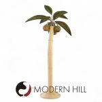 Mario Torres Lopez Style Mid Century Sculptural Rattan Palm Tree Lamps - Pair | Mid Century Modern Furniture - Mid Century Furniture Chicago Mario Torres Lopez Style Mid Century Sculptural Rattan Palm Tree Lamps - Pair