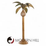Mario Torres Lopez Style Mid Century Sculptural Rattan Palm Tree Lamps - Pair | Mid Century Modern Furniture - Mid Century Furniture Chicago Mario Torres Lopez Style Mid Century Sculptural Rattan Palm Tree Lamps - Pair
