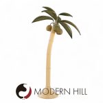 Mario Torres Lopez Style Mid Century Sculptural Rattan Palm Tree Lamps - Pair | Mid Century Modern Furniture - Mid Century Furniture Chicago Mario Torres Lopez Style Mid Century Sculptural Rattan Palm Tree Lamps - Pair