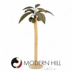 Mario Torres Lopez Style Mid Century Sculptural Rattan Palm Tree Lamps - Pair | Mid Century Modern Furniture - Mid Century Furniture Chicago Mario Torres Lopez Style Mid Century Sculptural Rattan Palm Tree Lamps - Pair