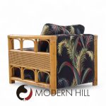 Mcguire Style Mid Century Rattan Club Lounge Chairs - Pair | Mid Century Modern Furniture - Mid Century Furniture Chicago Mcguire Style Mid Century Rattan Club Lounge Chairs - Pair